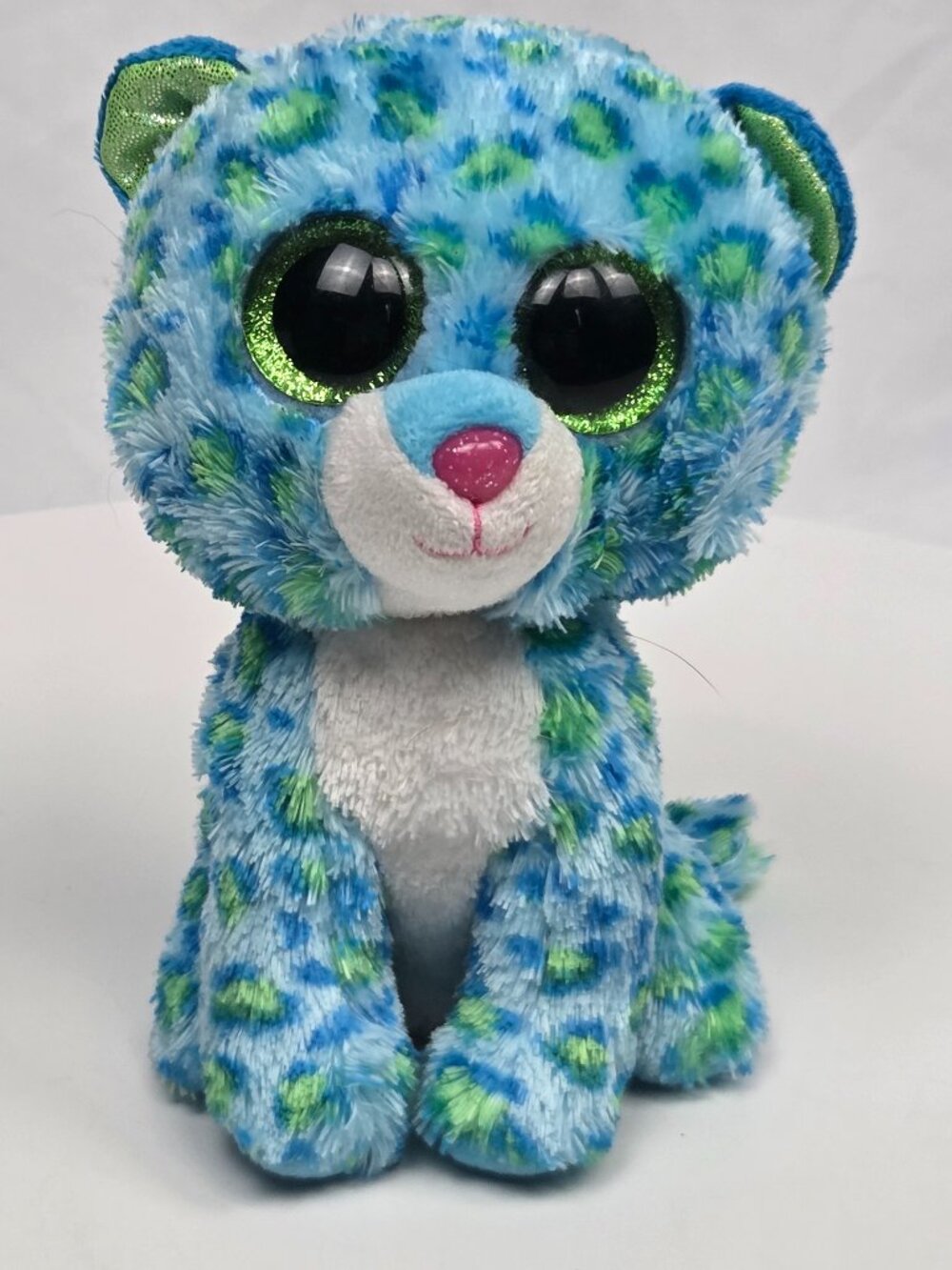 2016 TY Beanie Boos Leona the Blue Leopard 6" Plush Stuffed Animal